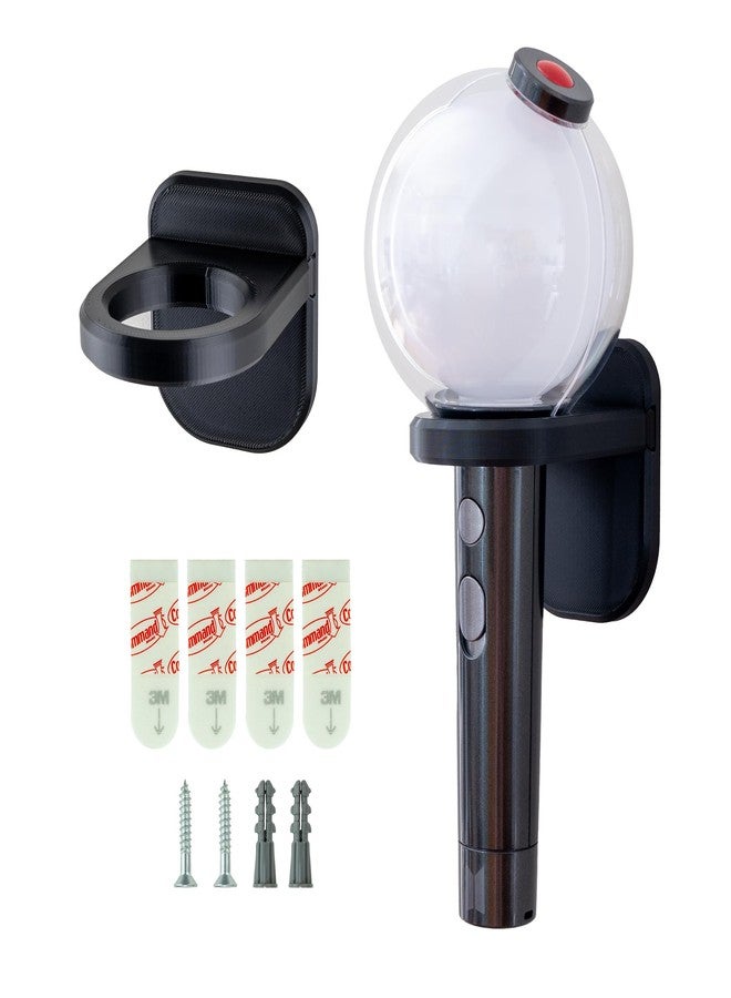 matterform Lightstick Wall Mount Holder | Display Stand for K-Pop Light Stick | Wall Mounted Lightstick Holder | Adapter Included for Universal Size Compatibility | Black (2 Pack) - Image 1